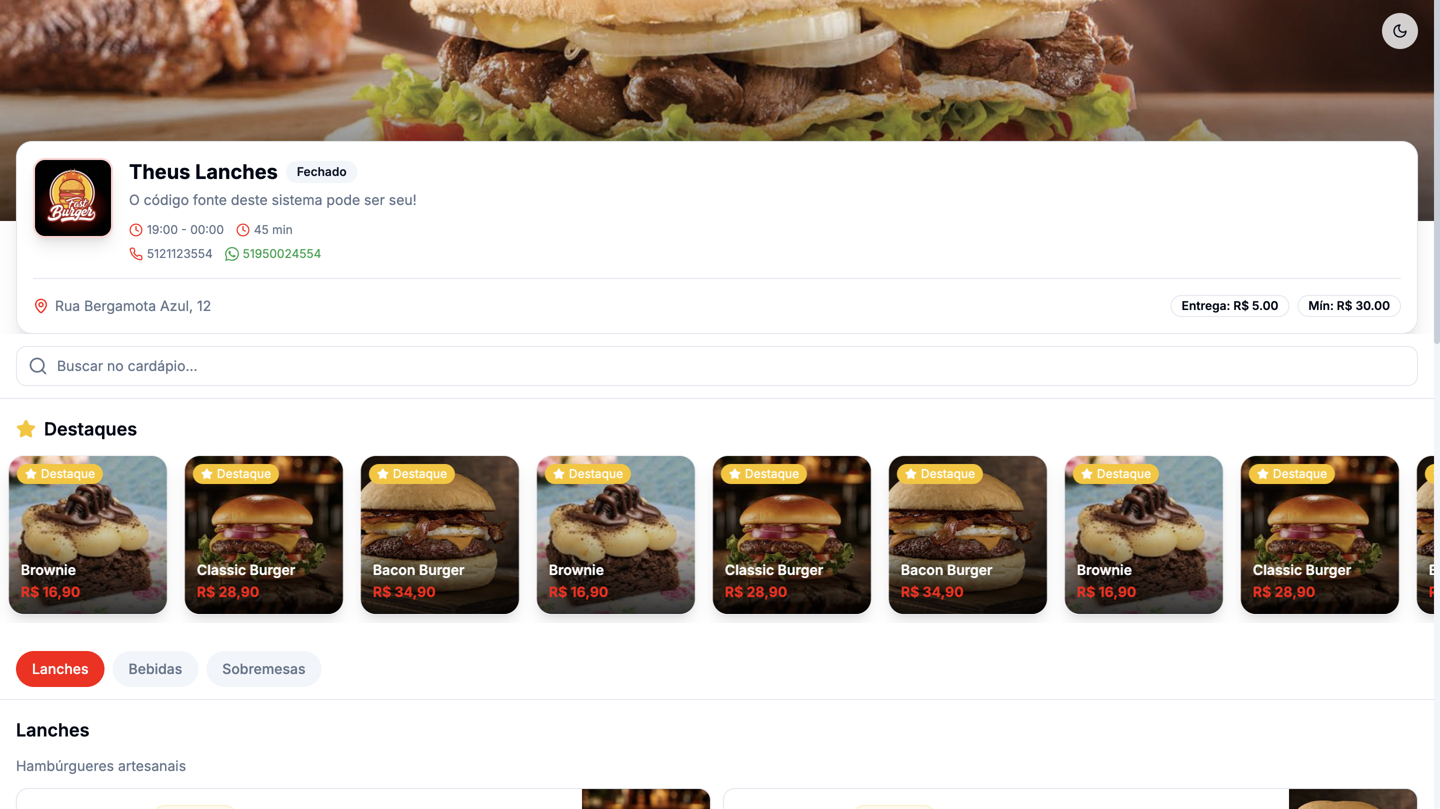 Theus Lanches - Delivery